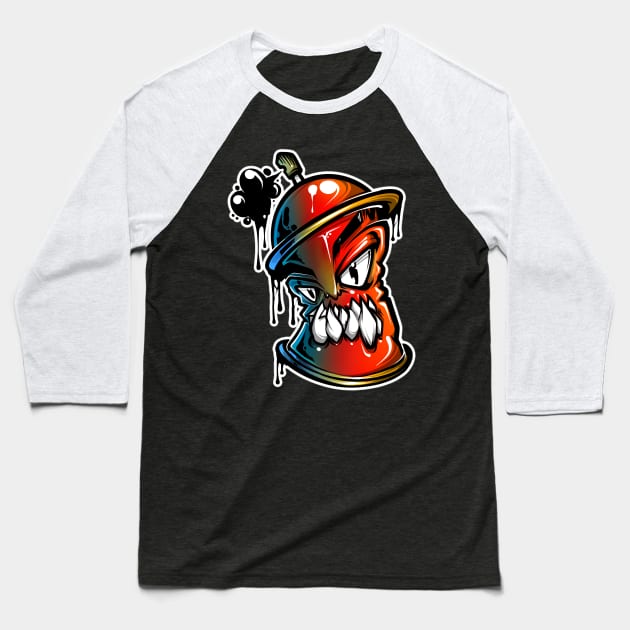 Spray Can Graffiti Baseball T-Shirt by Graffitidesigner